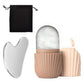 Silicone Ice Grid Scraping Plate Facial Care Tool Set with Storage Bag