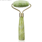 Double Head Green Jade Roller Massager Eye Face Neck Facial