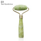 Double Head Green Jade Roller Massager Eye Face Neck Facial