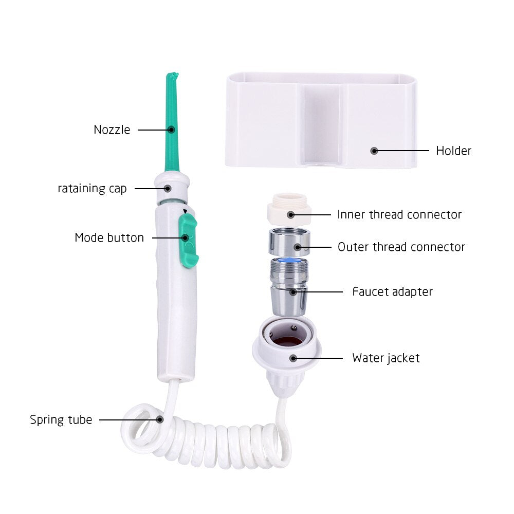 Water Dental Flosser Faucet Oral Irrigator Water Jet Floss Dental Irrigator