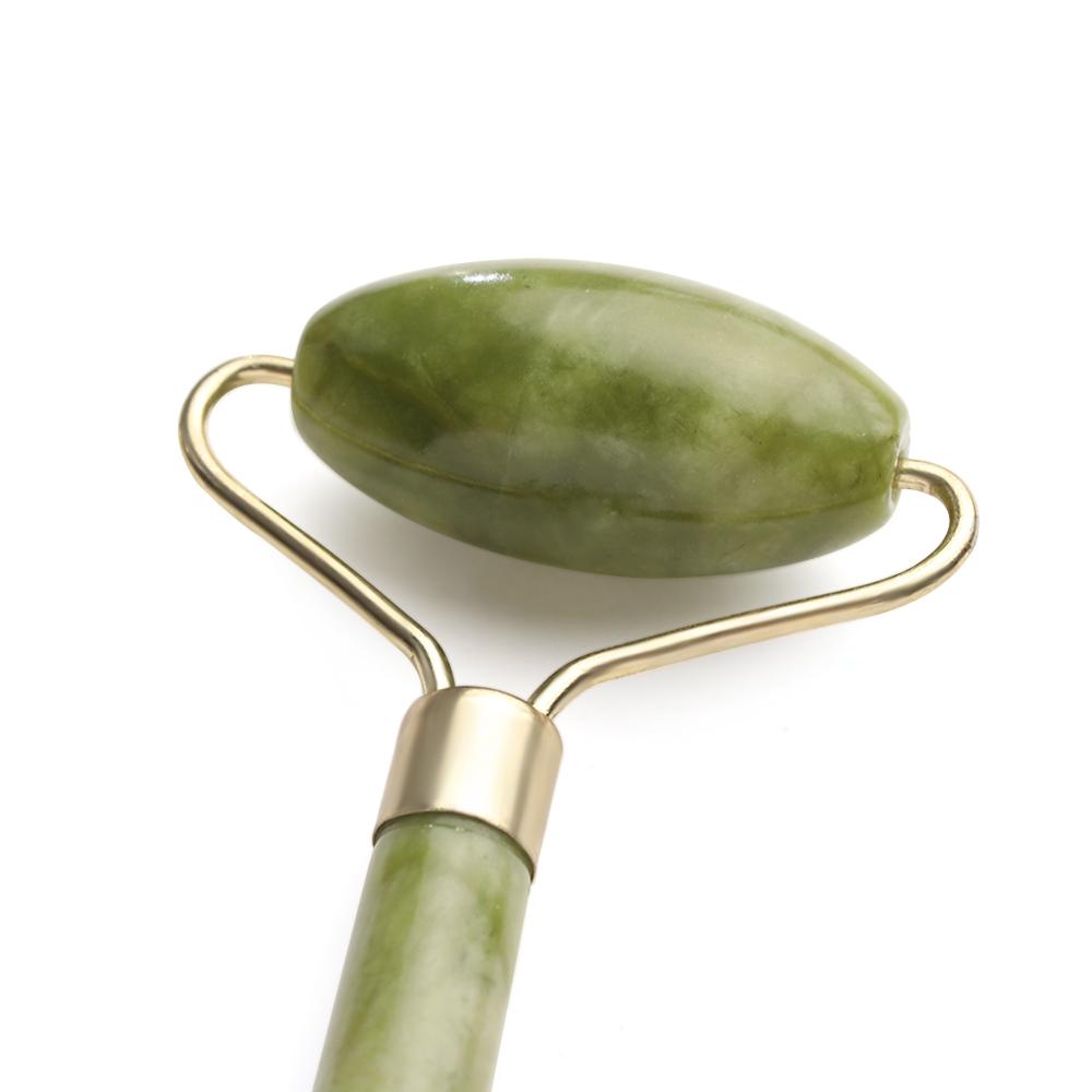 Double Head Green Jade Roller Massager Eye Face Neck Facial